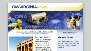 George Washington University e-newsletter template